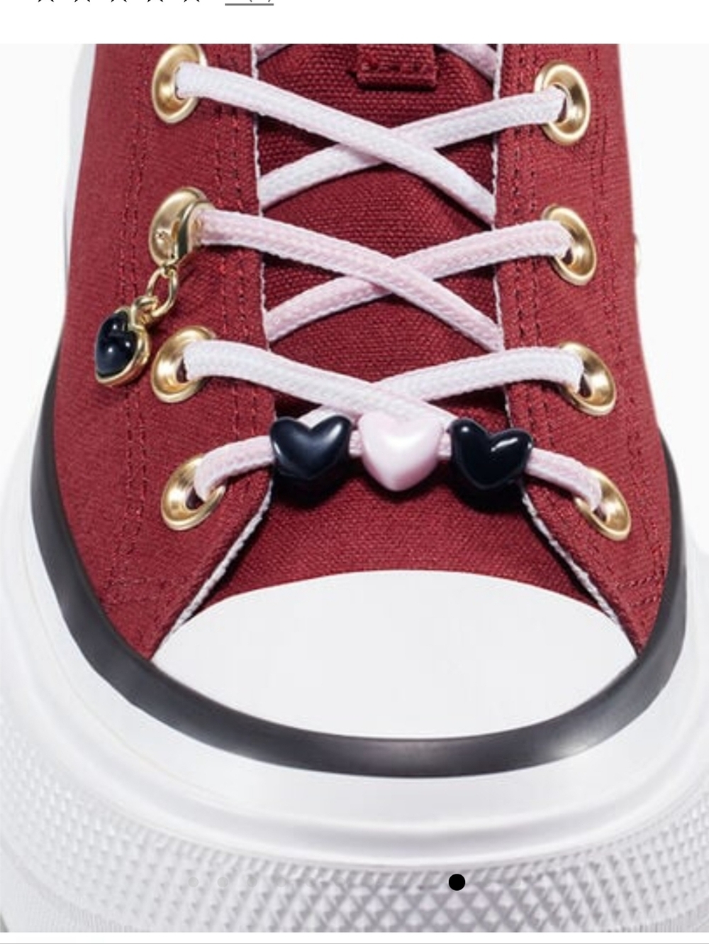 Converse Chuck Taylor All Star Double Stack Platform Heart Charm Sneaker - Picture 4 of 8